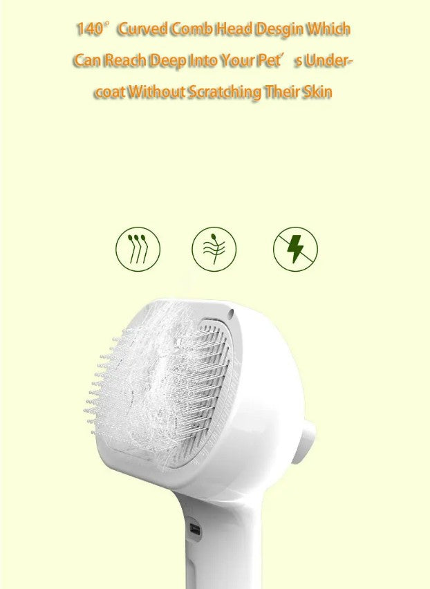 Dog/Cat Comb Self Cleaning Pets Hair Remover Brush with Comb Built-in Mist Humidifier_5